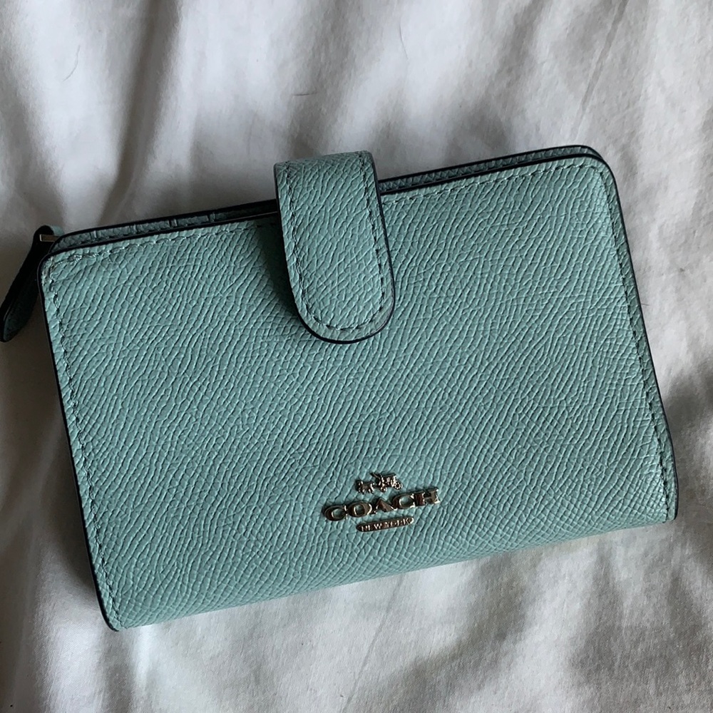 Coach mint green wallet